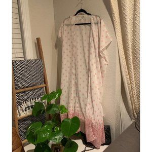 MUDD Beautiful robe open faced beach cardigan extra long length